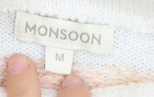 Monsoon Women's Multicoloured Striped Knit Jumper M