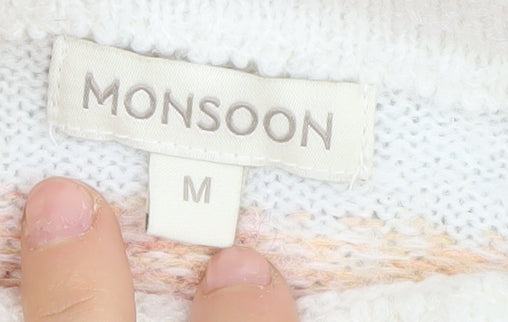 Monsoon Women's Multicoloured Striped Knit Jumper M