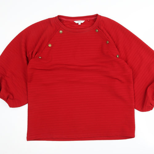 Next Women's Red Crew Neck Jumper Size 14