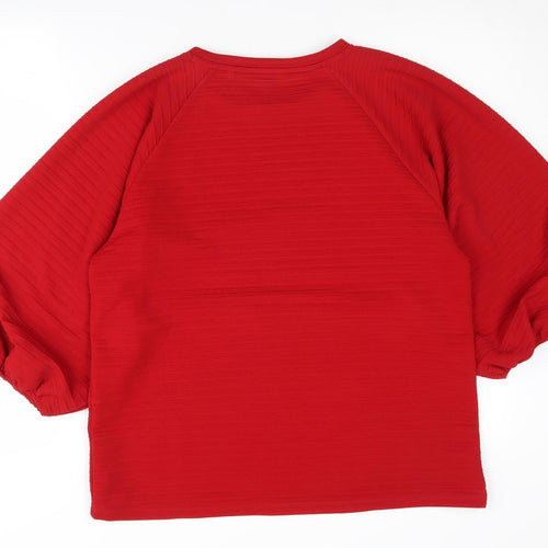 Next Women's Red Crew Neck Jumper Size 14