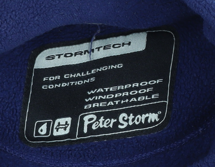 Peter Storm Men's Blue Fleece L Zip Jacket, Waterproof L