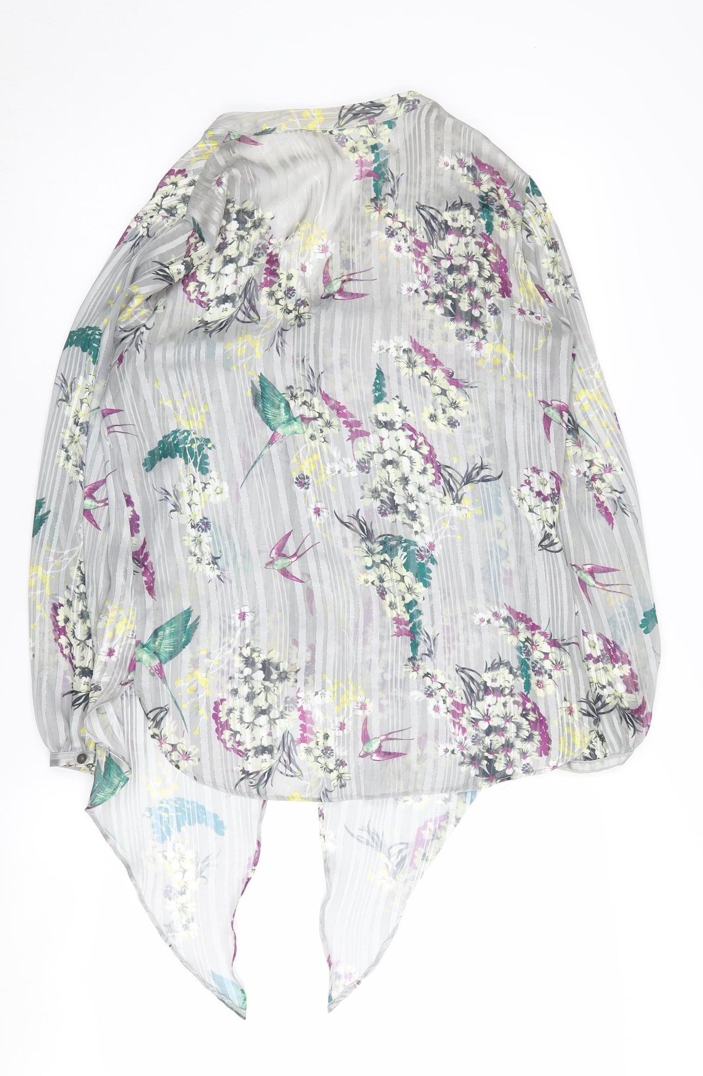 Wallis Women's Floral Blouse V-Neck Size 8