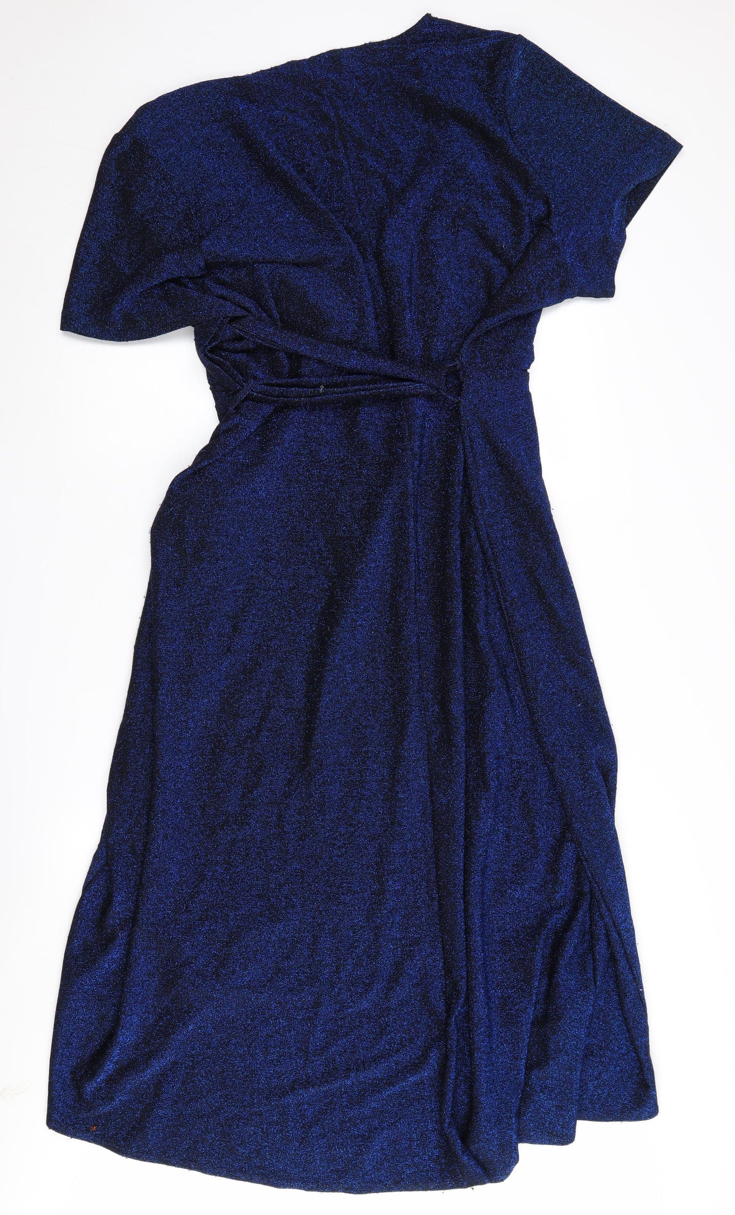 Simply Be Blue Plus Size Midi Wrap Dress for Women