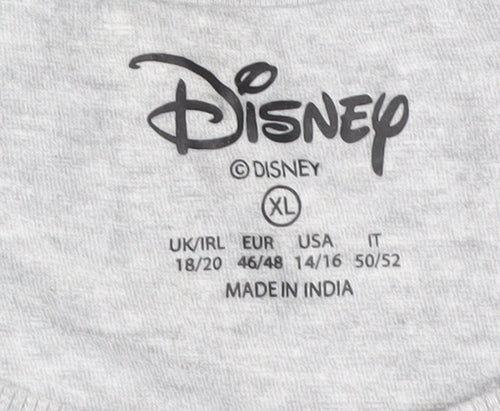 Disney Women's Grey Dumbo T-Shirt XL - Casual Short Sleeve