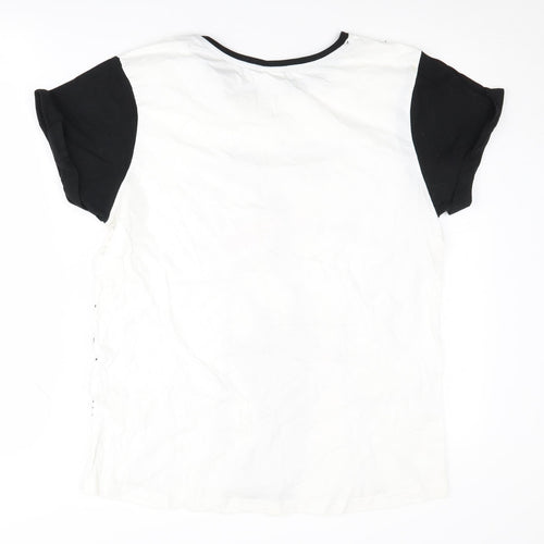 Disney Women's Black & White Cruella T-Shirt, L