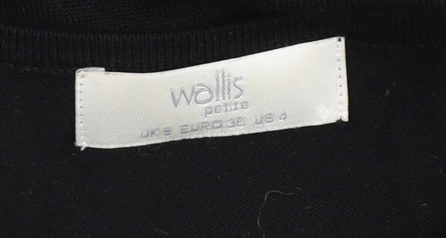 Wallis Women's Black Viscose Jumper S Petites