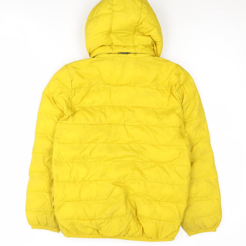 H&M Boys Yellow Puffer Jacket, 9-10 Years, Hooded, Casual