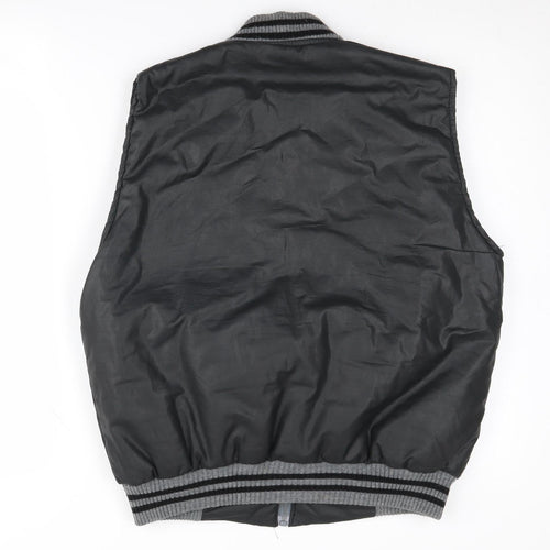 O.B. Sports Men's Black XL Waistcoat with Zipped Pockets