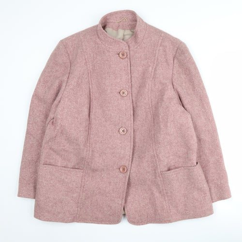 Lauré Pink Wool Women's Coat Size 20 Classic Style