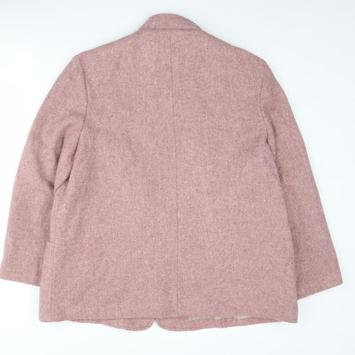 Lauré Pink Wool Women's Coat Size 20 Classic Style