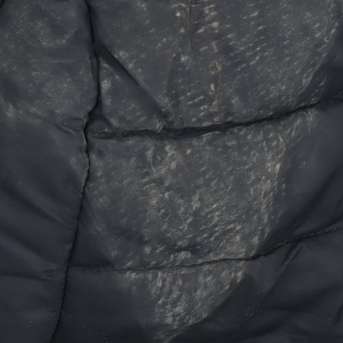 DLX Men's Black Hooded Puffer Jacket Size S