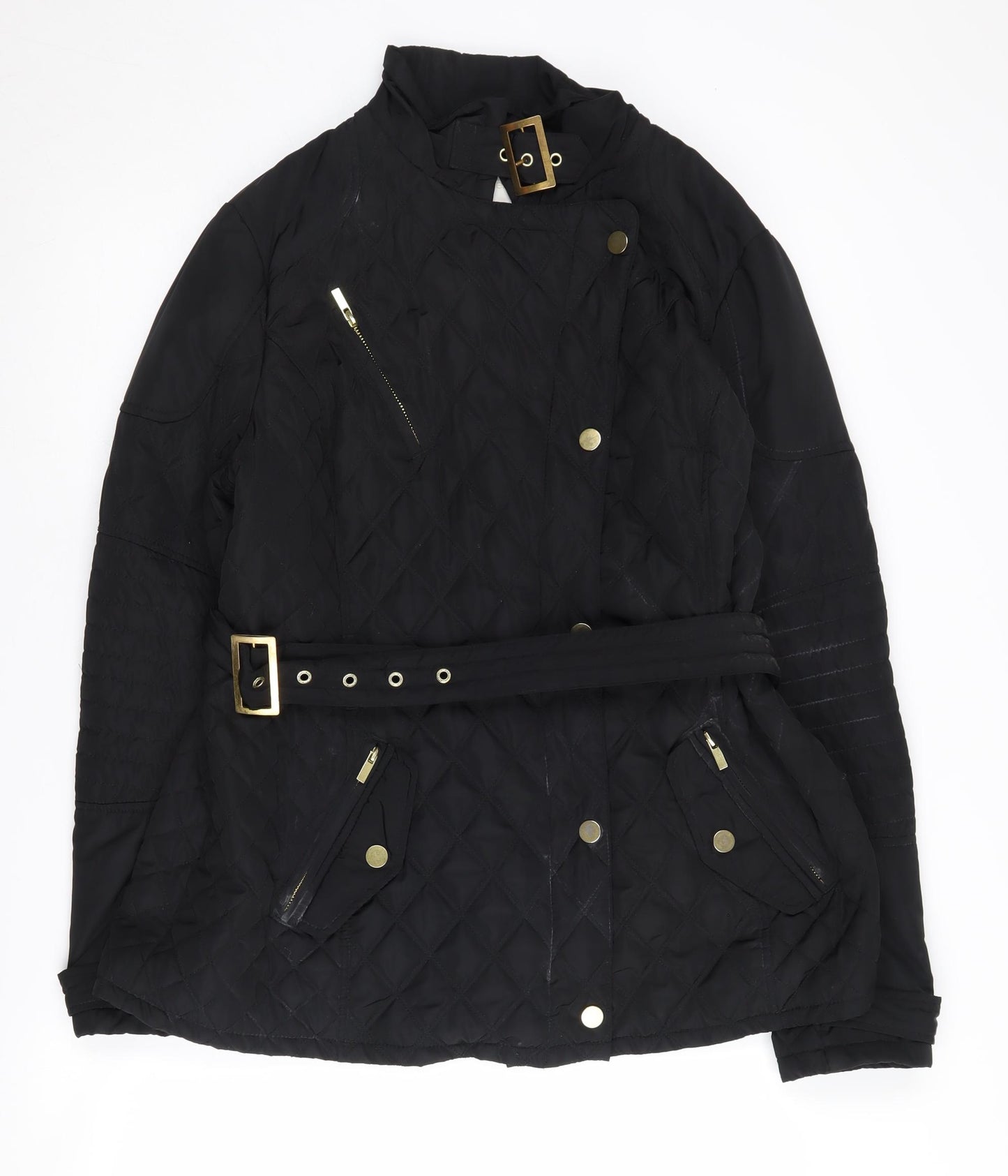 Next Women's Black Quilted Jacket Size 18