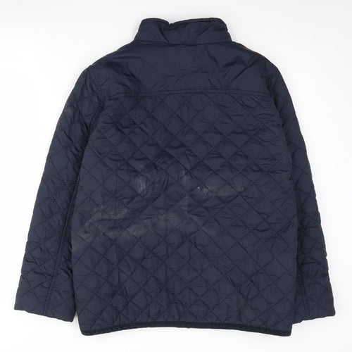 H&M Boys Blue Quilted Jacket 14 Years Lined Casual