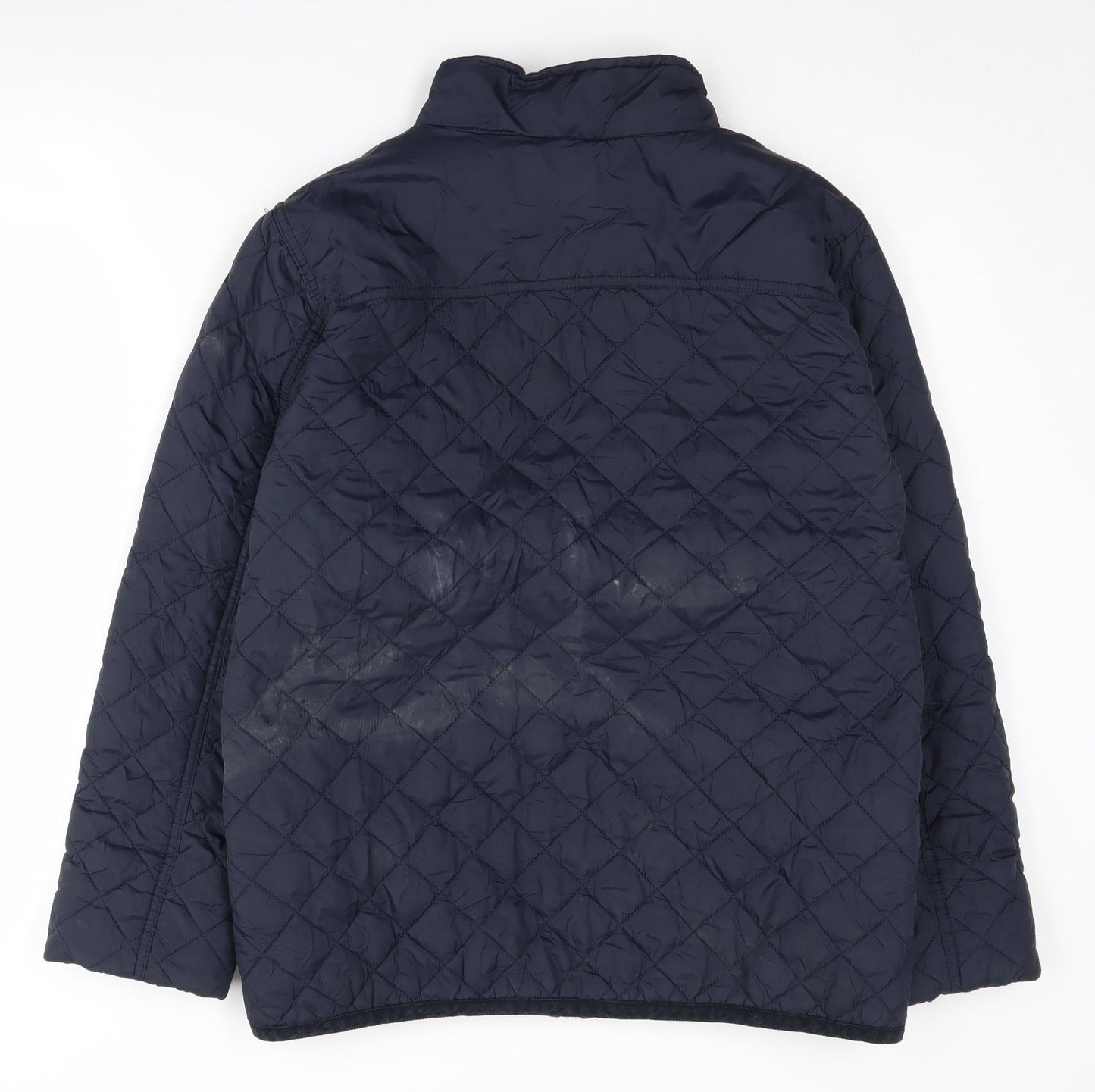 H&M Boys Blue Quilted Jacket 14 Years Lined Casual