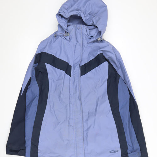 Gelert Women's Blue Waterproof Rain Coat Jacket Size 18