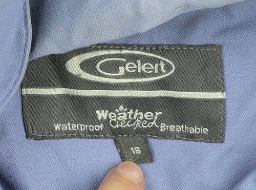 Gelert Women's Blue Waterproof Rain Coat Jacket Size 18