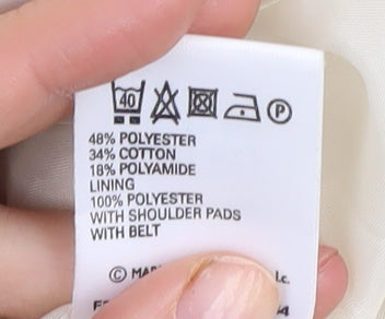 Marks & Spencer Women's Ivory Belted Jacket 16