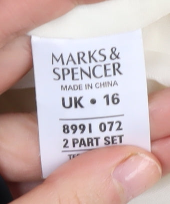 Marks & Spencer Women's Ivory Belted Jacket 16