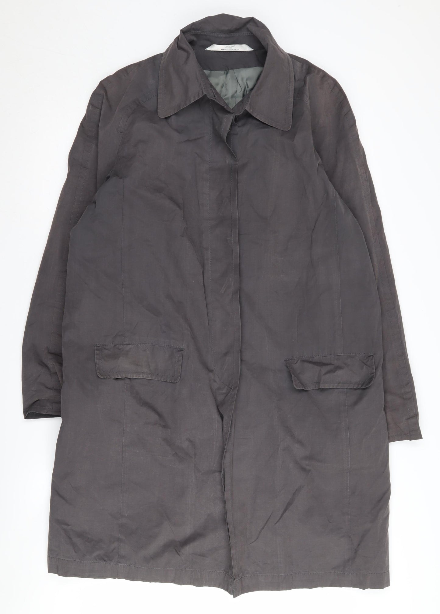 Marks and Spencer Women's Grey Overcoat Size 14