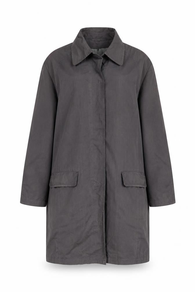 Front view of Marks & Spencer Women's Grey Overcoat, size 14