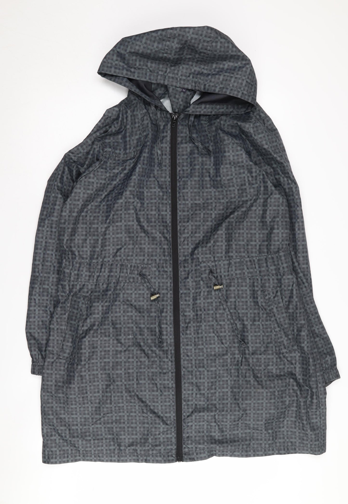 Marks and Spencer Women's Grey Check Hooded Jacket M
