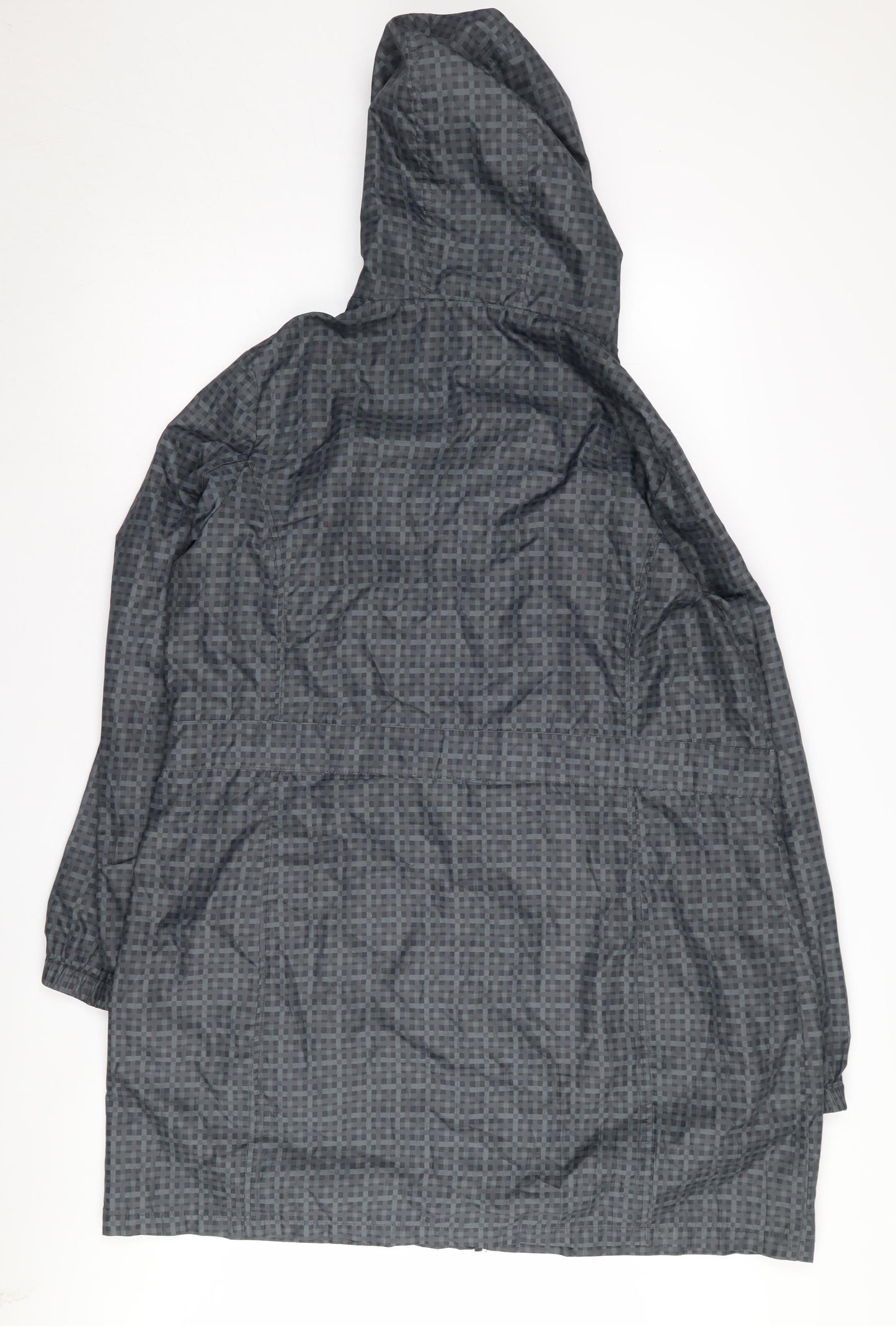 Marks and Spencer Women's Grey Check Hooded Jacket M