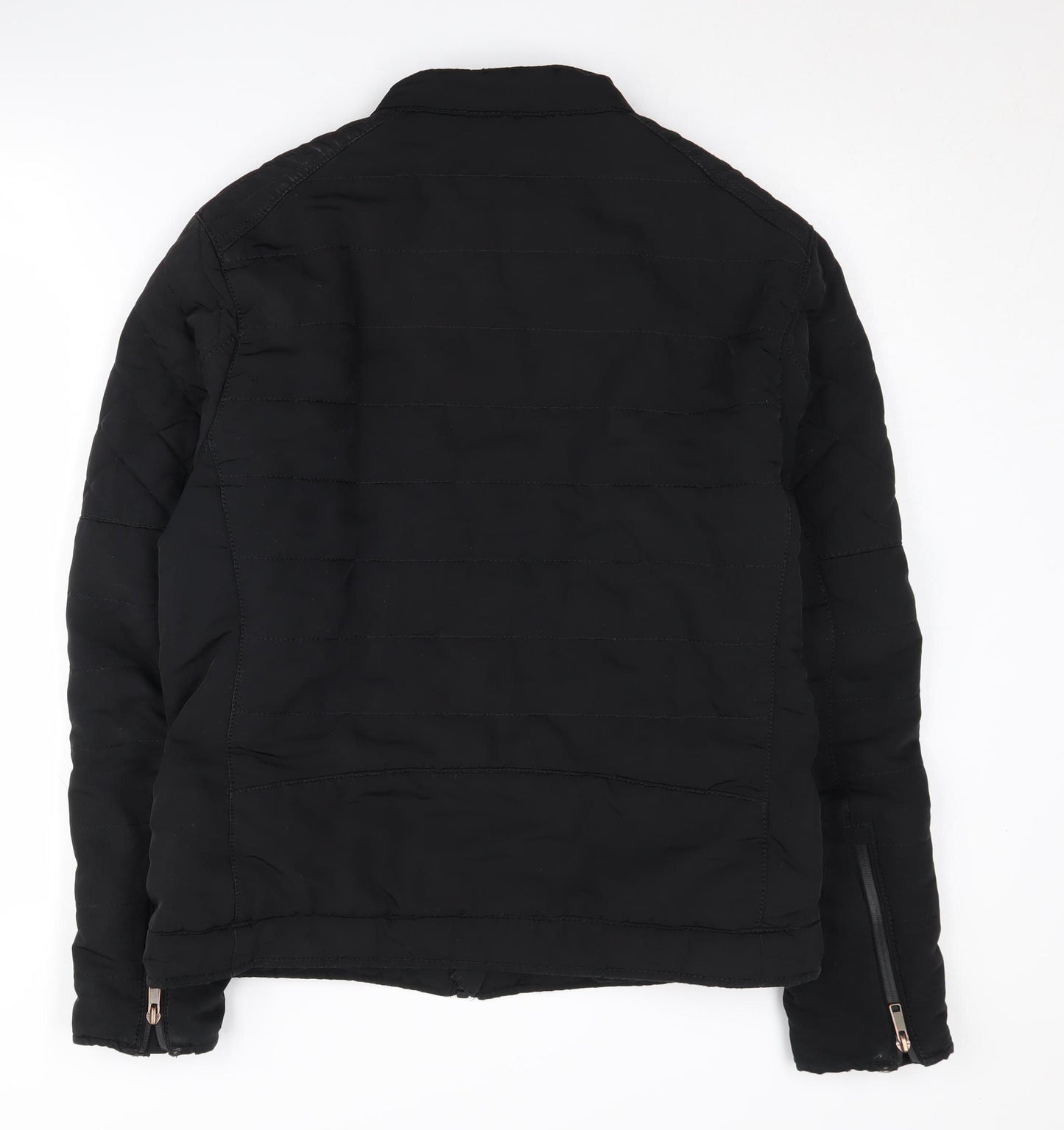 Zara Man Black Basic Jacket L Full Zip Men's Autumn