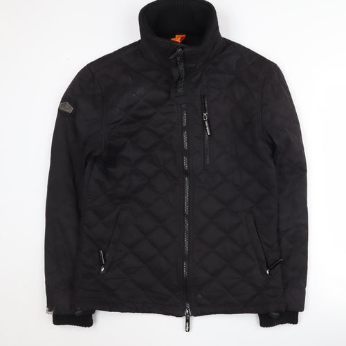 Superdry Men's Black Quilted Windbreaker Jacket L