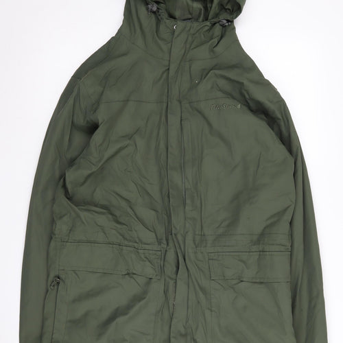 Peter Storm Men's Green Parka Jacket - M, Waterproof, Hooded