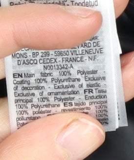 Decathlon Men's Black Hooded XL Rain Jacket