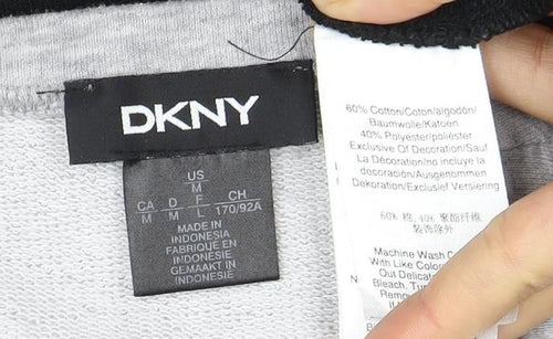 DKNY Women's Grey Colourblock T-Shirt Dress M