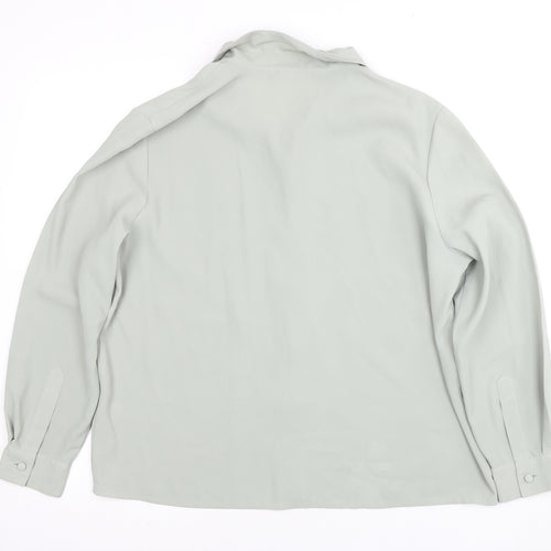 Eastex Women's Grey Long Sleeve Button-Up Shirt