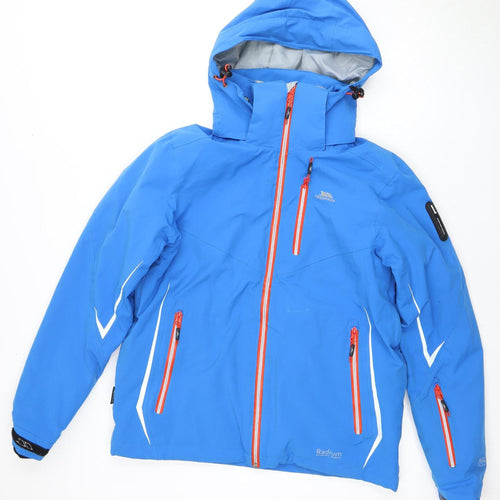 Trespass Men's Blue Waterproof Hooded Jacket 3XS
