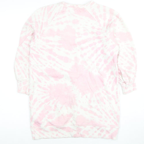 Zara Girls Pink Tie-Dye Graphic Sweatshirt 10-11 Years