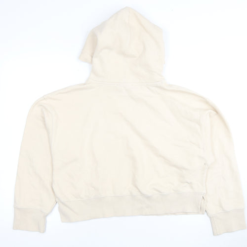 Zara Women's Ivory Pullover Hoodie M