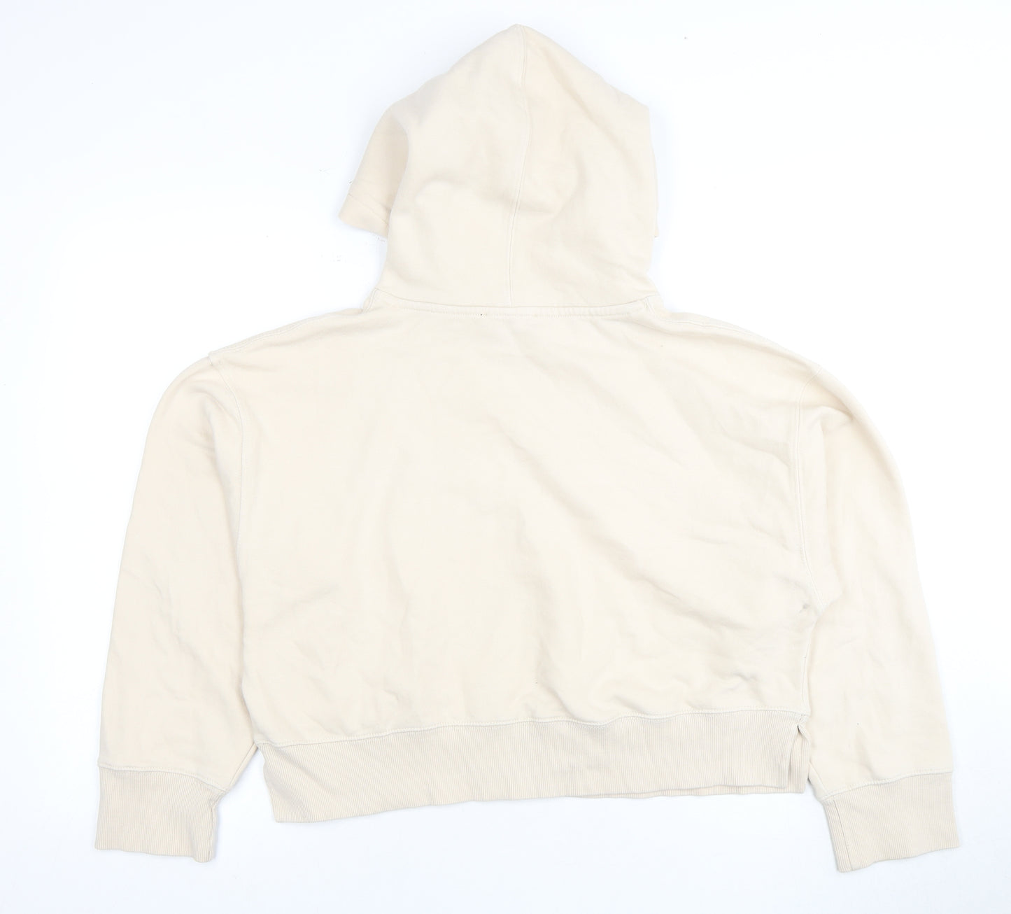 Zara Women's Ivory Pullover Hoodie M