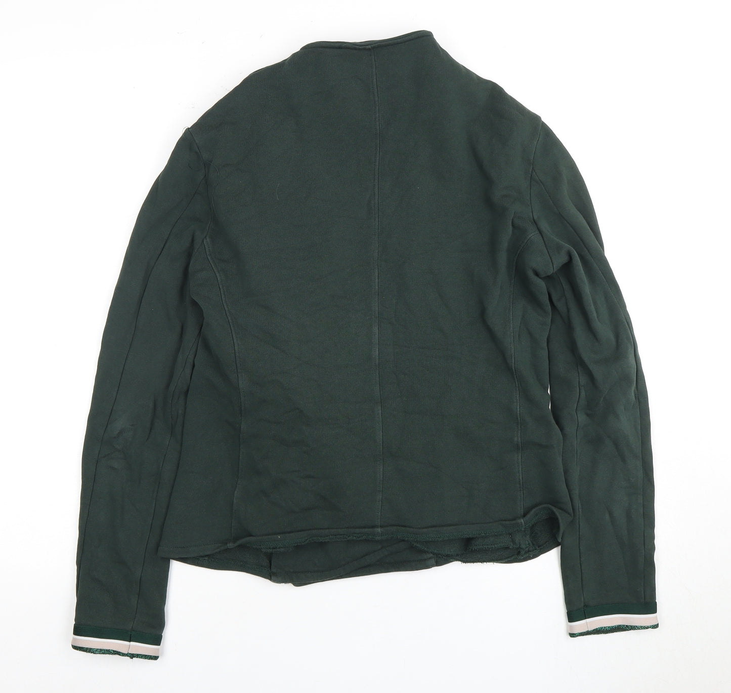 Saint + Sofia Women's Green Zip Sweatshirt, Size 12