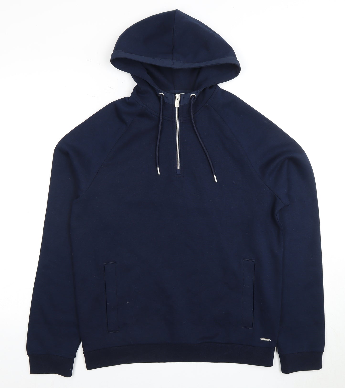 Autograph Men's Blue 1/2 Zip Hoodie M Hooded, Pockets