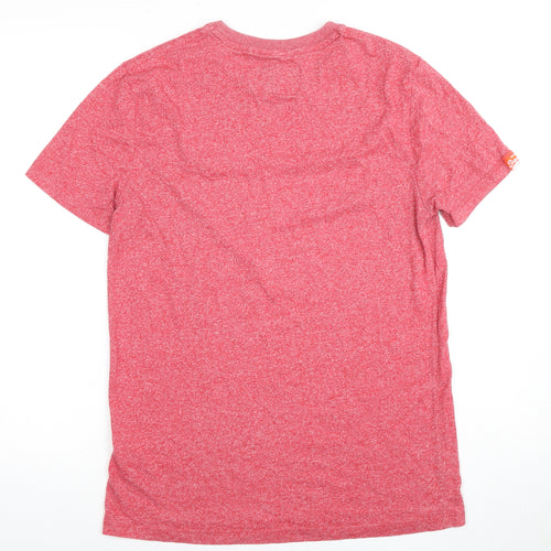 Superdry Men's Red Jersey T-Shirt M Logo Short Sleeve