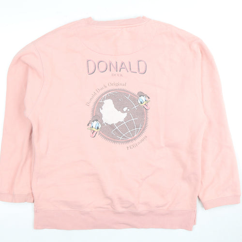 Ordinary People Women Pink Pullover Sweatshirt S Disney