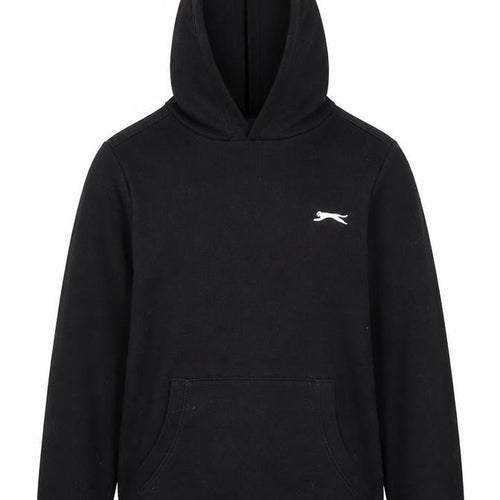 Slazenger Boys Black Hoodie, Logo Accent, 13 Years