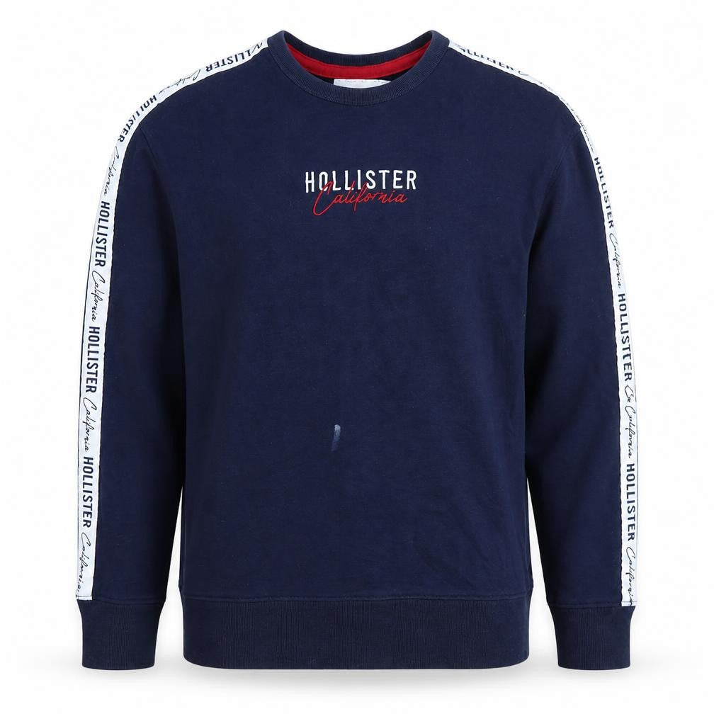 Front view of Hollister Men's Blue Medium Pullover Sweatshirt