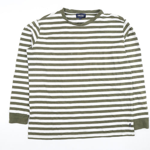 KOALA BAY Women's Green Striped Long Sleeve T-Shirt