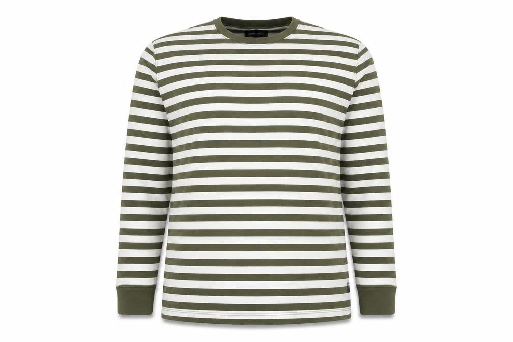 KOALA BAY Women's Green Striped Long Sleeve T-Shirt