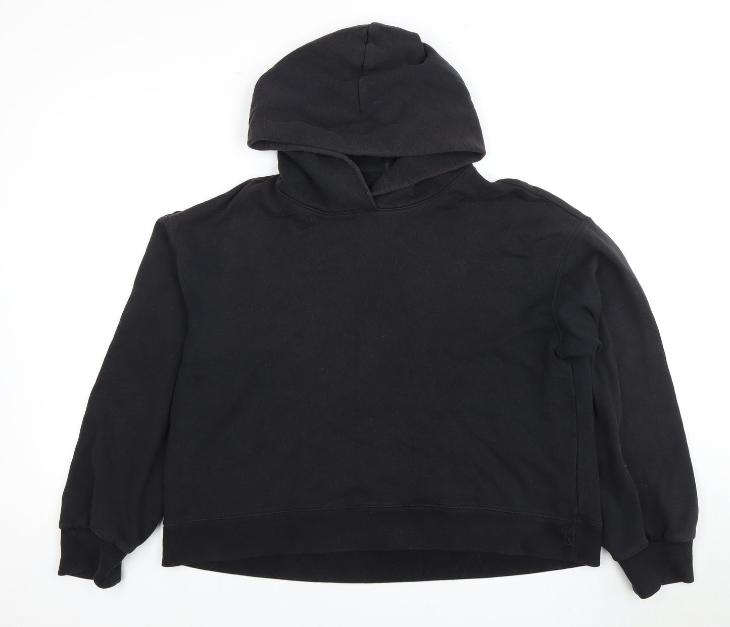 Uniqlo Black Pullover Hoodie - S, Unisex Adults