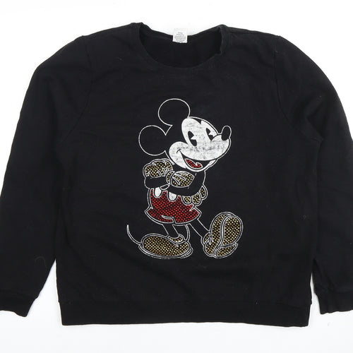 Disney Women’s Black Graphic Sweatshirt Size 16