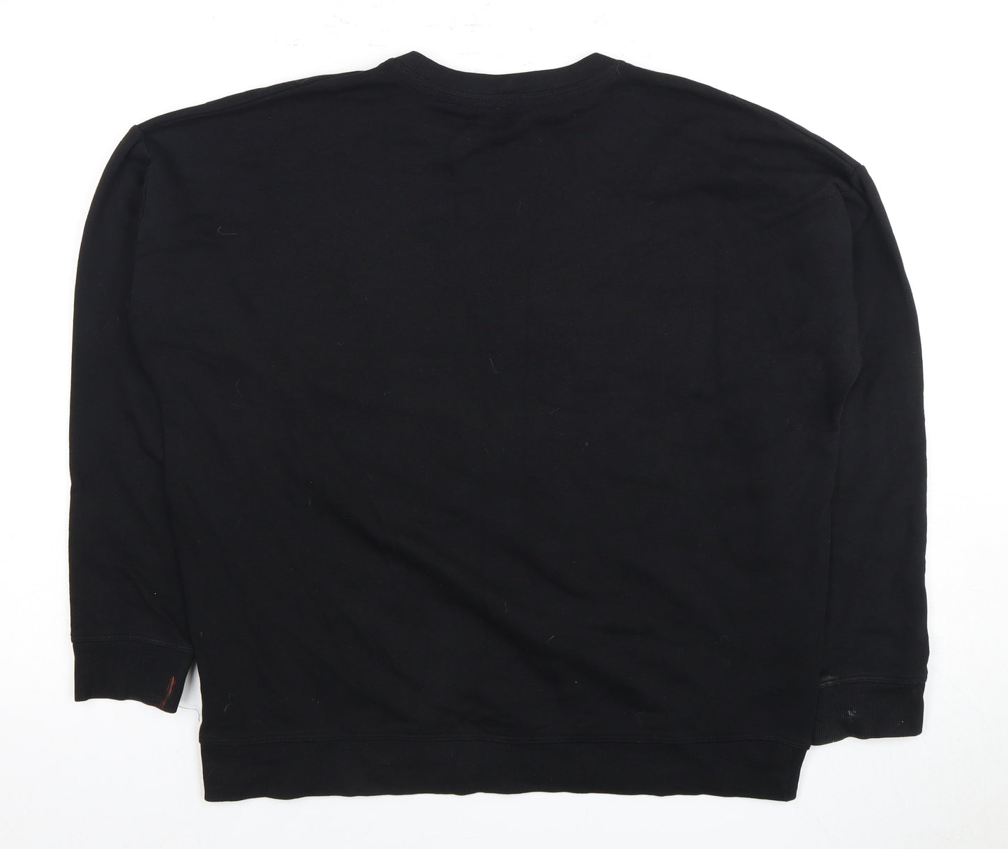 New Look Women's Black Floral Embroidered T-Shirt Size 10