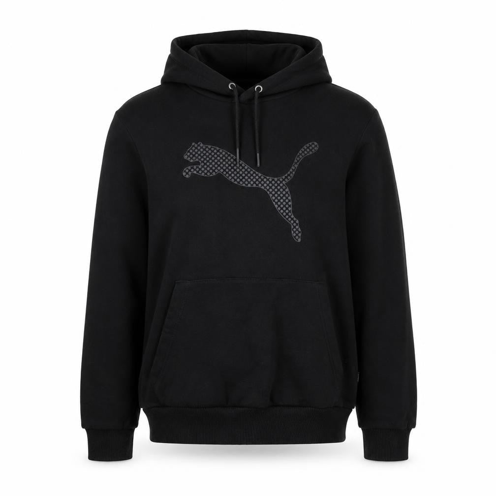 Front view of Puma Men's Black Pullover Hoodie M