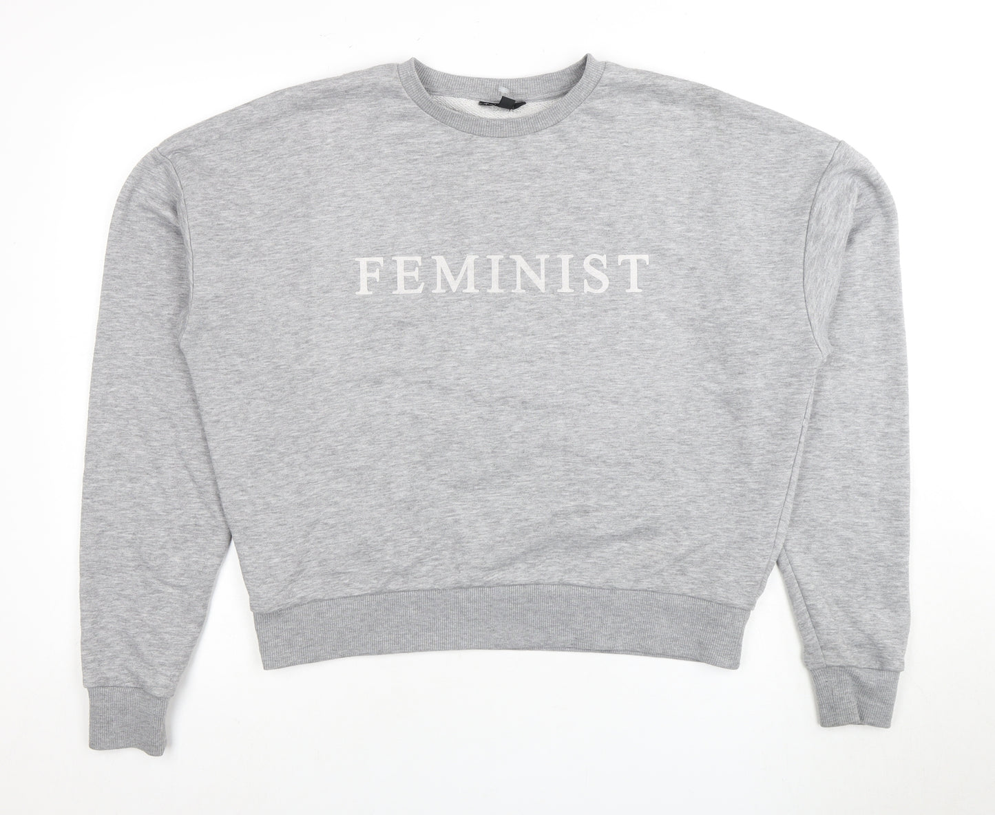 Topshop Women's Grey Pullover Sweatshirt Size 8