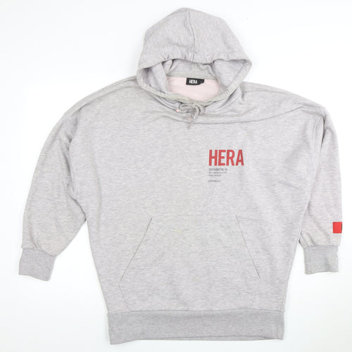 HERA Women's Grey Hoodie S - Cotton Blend Casual Style